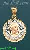 14K Gold 15 Años 3Color Stamp Charm Pendant