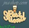 14K Gold Best Friend Charm Pendant