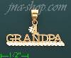 14K Gold #1 Granpa Charm Pendant