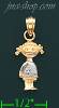 14K Gold Little Girl Charm Pendant