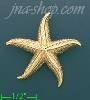 14K Gold Starfish Sea Star Charm Pendant