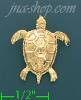 14K Gold Sea Turtle Charm Pendant