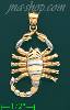 14K Gold Scorpion Charm Pendant