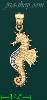 14K Gold Seahorse Charm Pendant