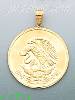 14K Gold Eagle w/Serpent Charm Pendant