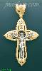 14K Gold Cross Crucifix Religious Charm Pendant