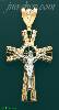 14K Gold Cross Crucifix Religious Charm Pendant