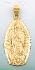 14K Gold Virgin of Guadalupe Religious Charm Pendant