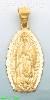 14K Gold Virgin of Guadalupe Religious Charm Pendant