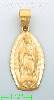 14K Gold Virgin of Guadalupe Religious Charm Pendant