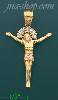 14K Gold Crucifix Religious Charm Pendant