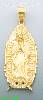 14K Gold Virgin of Guadalupe Religious Charm Pendant