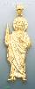 14K Gold Saint Jude Religious Charm Pendant