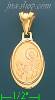 14K Gold First Communion Stamped Charm Pendant