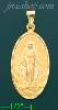 14K Gold Immaculate Conception Stamped Charm Pendant