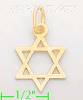 14K Gold David's Star Italian Charm Pendant