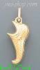 14K Gold Jester Shoe Italian Charm Pendant