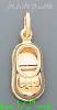 14K Gold Baby Shoe Italian Charm Pendant