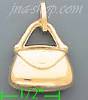 14K Gold Tote Bag Italian Charm Pendant