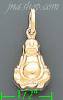 14K Gold 3D Buddha Charm Pendant