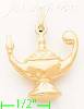 14K Gold Magic Lamp Italian Charm Pendant