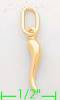 14K Gold Lucky Horn Italian Charm Pendant