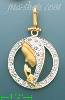 14K Gold CZ Virgin Mary Charm Pendant