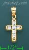 14K Gold Cross Charm Pendant