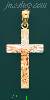 14K Gold Cross Crucifix Charm Pendant