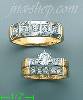 14K Gold CZ Wedding Set Rings