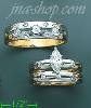 14K Gold CZ Wedding Set Rings