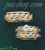 14K Gold CZ Wedding Set Rings