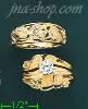 14K Gold CZ Wedding Set Rings