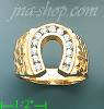 14K Gold High Polished Men's CZ Ring