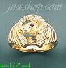 14K Gold High Polished Men's CZ Ring