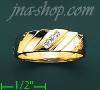 14K Gold High Polished Men's CZ Ring