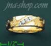 14K Gold High Polished Men's CZ Ring