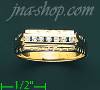 14K Gold High Polished Men's CZ Ring