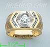 14K Gold CZ Couple's Ring