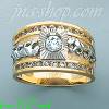 14K Gold CZ Couple's Ring