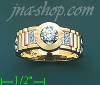 14K Gold CZ Couple's Ring