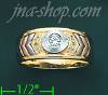 14K Gold CZ Couple's Ring