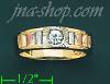 14K Gold CZ Couple's Ring