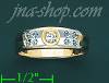 14K Gold CZ Couple's Ring