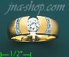 14K Gold CZ Couple's Ring