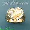 14K Gold High Polished Ladies' CZ Ring