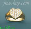 14K Gold High Polished Ladies' CZ Ring