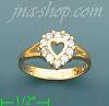 14K Gold High Polished Ladies' CZ Ring