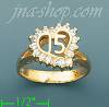 14K Gold High Polished Ladies' CZ Ring