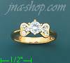 14K Gold High Polished Ladies' CZ Ring